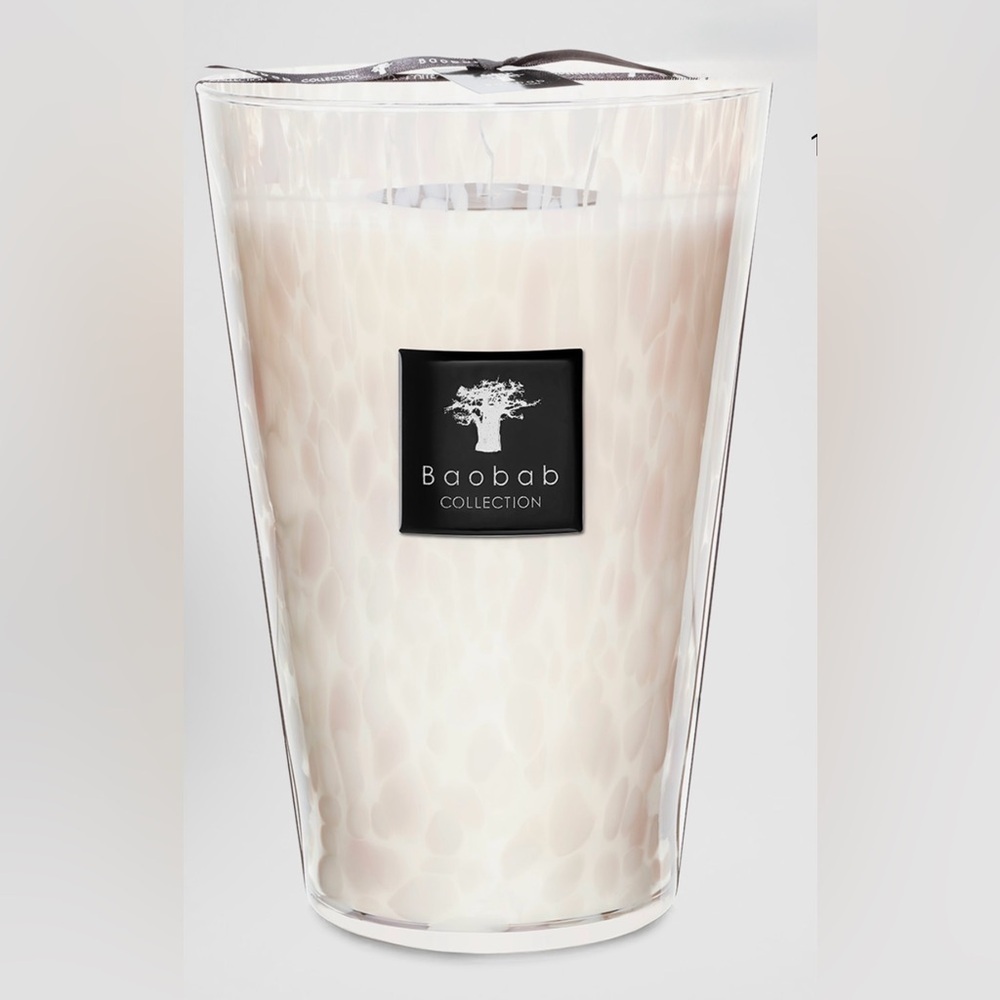 Baobab Collection White Pearls Scented Candle 13.8”